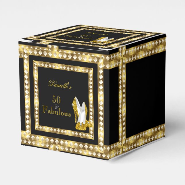 Caixa Retro Glamour Hollywood Fabuloso 50 Dourado  (Frente)