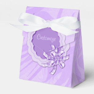 Caixa Scalloped Lilac personalizada do favor do