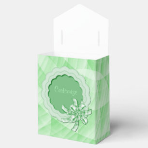 Caixa Scalloped verde personalizada do favor do
