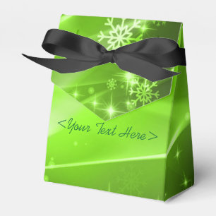 Caixa verde do favor do Natal do teste padrão do