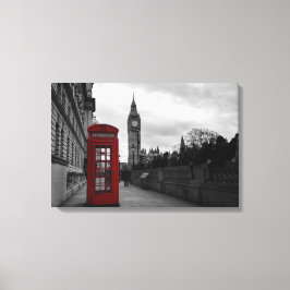 Caixa vermelha de telefone na canvas de Londres