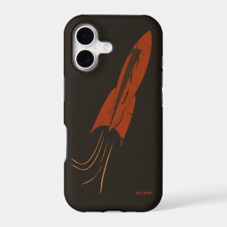 Caixa vermelha retro do iPhone 5 de Rocket por