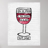 Caixa Vidro Vidro Poster Art Impressão - Vinho Eng