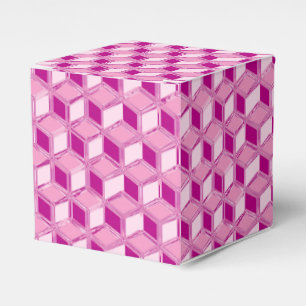 Caixas 3d cromo - cor-de-rosa fuchsia