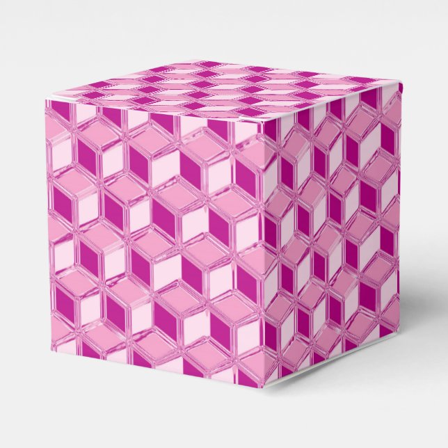 Caixas 3d cromo - cor-de-rosa fuchsia (Frente)