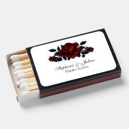 Caixas Brancas de Casamento Vitoriano da Rosa verm