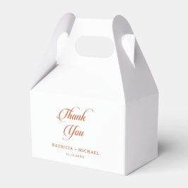 Caixas de Agradecimento de Casamento em Terracota 