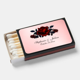 Caixas de casamento de Rosas vermelhas gótica