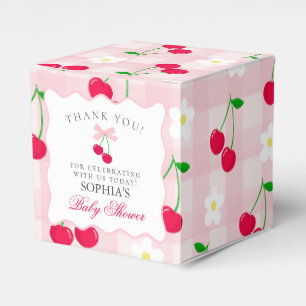 Caixas de Chá de fraldas de Coquetes Rosa Cereja