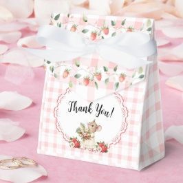 Caixas de Chá de fraldas de Rato Gingham Rosa