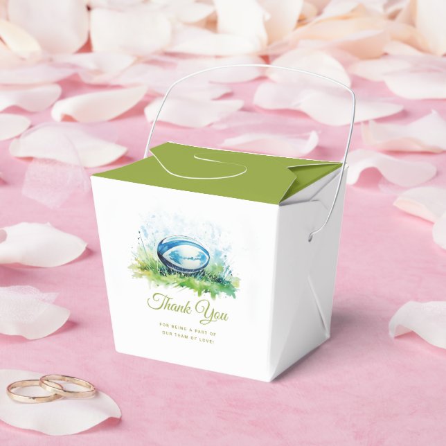 Caixas de Chá de fraldas de Rugby Elegante (Casamento)