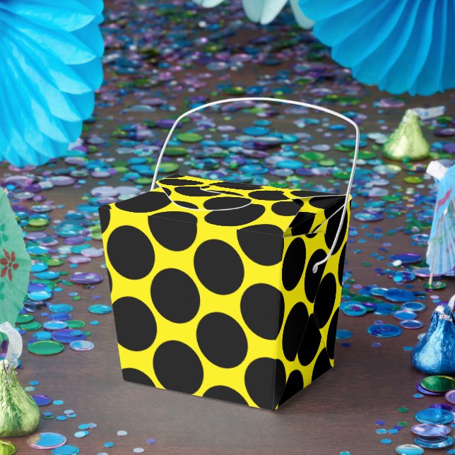 Caixas de entrega estilo amarelo brilhante com pon (Festa)