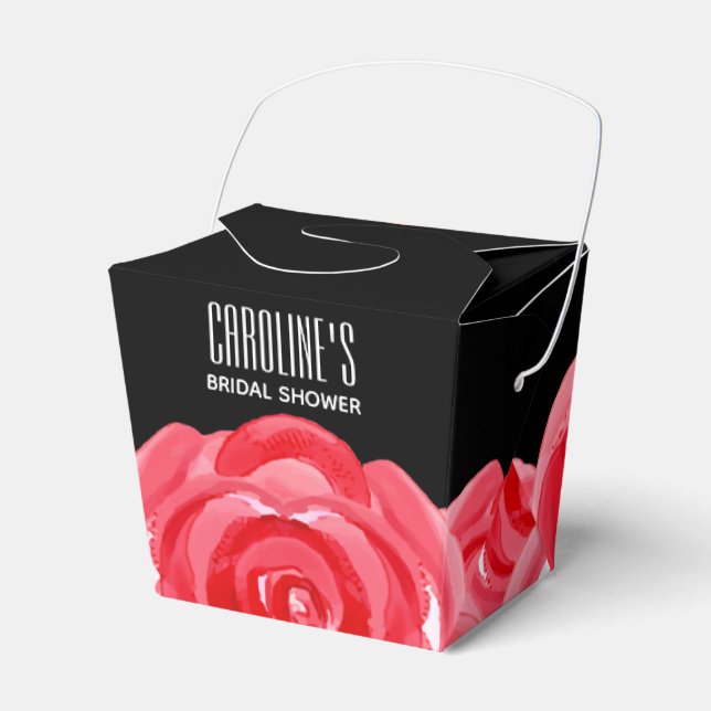 Caixas de estilo para viagem de rosas vermelhas em (Frente)