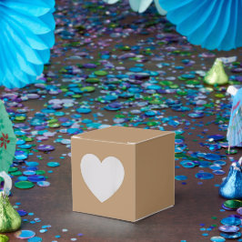 Caixas de Favor Brown Paper – Estilo Coração 2x2x2