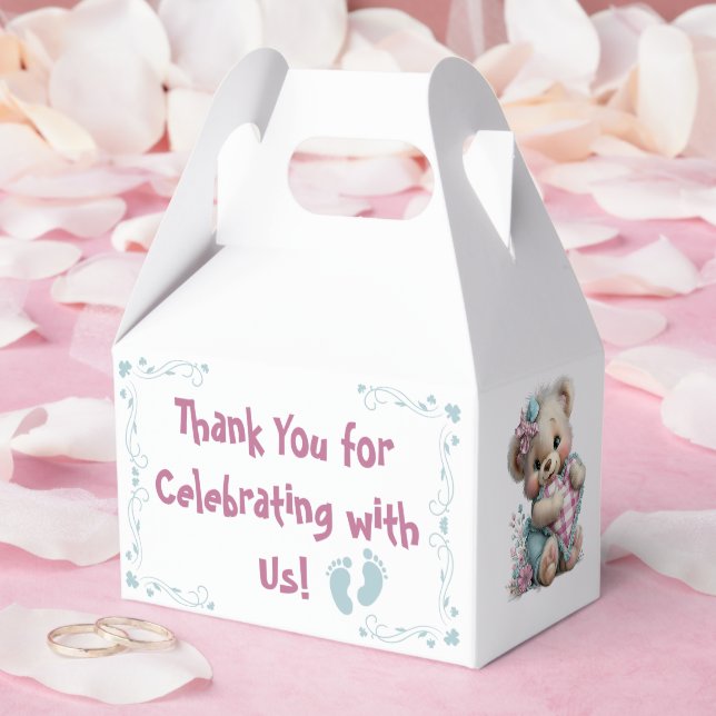 Caixas de Favor Chás de Bebê Ursinho de Pelúcia (Casamento)
