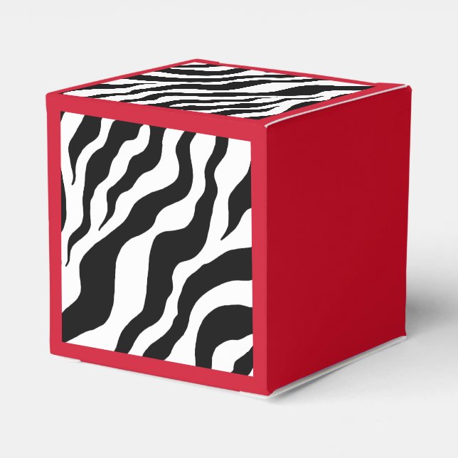 Caixas de Favor com Estampa de Zebra Retro (Verso)