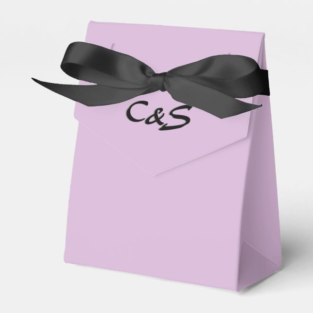 Caixas De Favor Com Lavanda Simples Monogramadas (Frente)