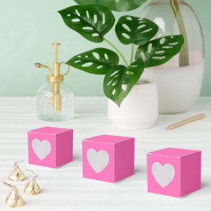 Caixas de Favor Cor-de-Rosa Coração para Eventos E