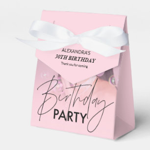 Caixas de Favor de Aniversário com Foto Gradiente