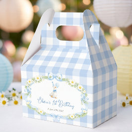 Caixas de Favor de Aniversário com Laço Azul Silly
