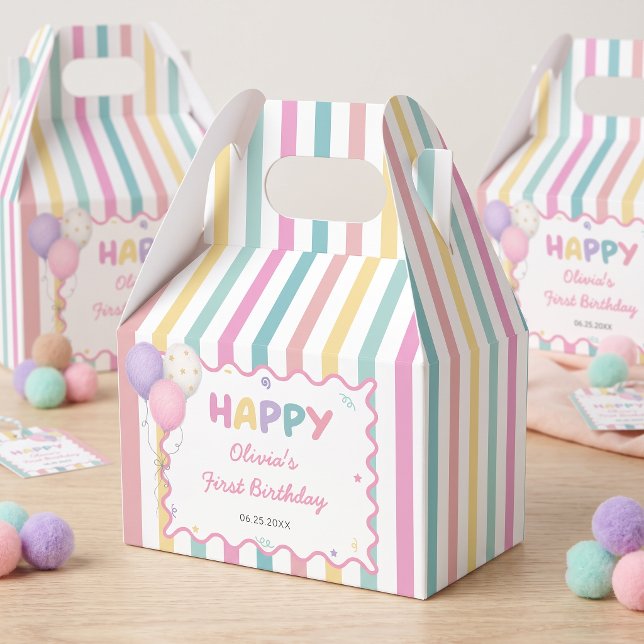 Caixas de Favor de Aniversário de Menina Divertida (Criador carregado)