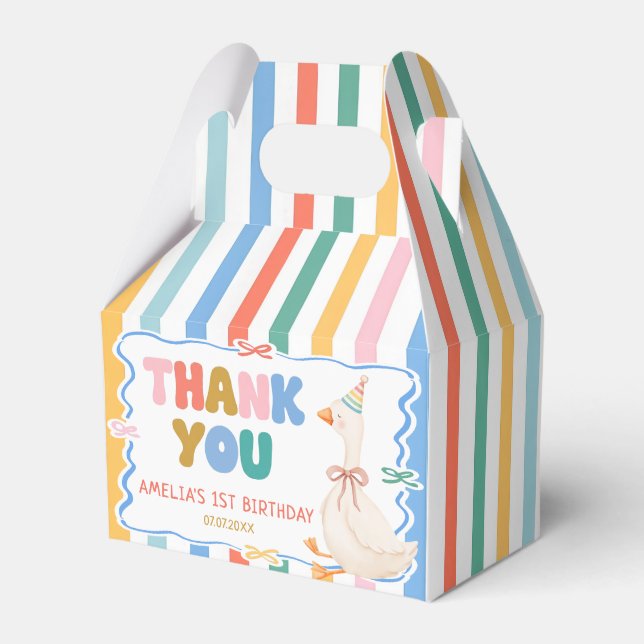 Caixas de Favor de Aniversário Listradas de um Gan (Frente)