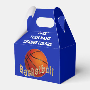 Caixas de Favor de Basquete Personalizadas, Azul,