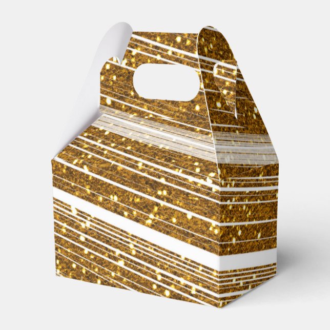 Caixas de Favor de Brilho Dourado & Faísca Branca  (Frente)