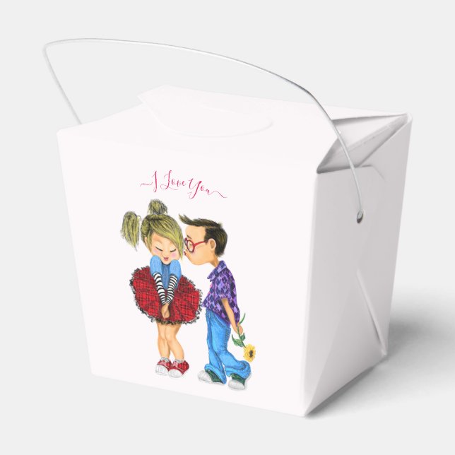 Caixas de Favor de Casal Fofo Texto - Eu Te Amo (Verso)