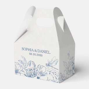 Caixas de Favor de Casamento Floral Chinoiserie
