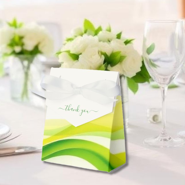 Caixas de Favor de Casamento Verde e Amarelo Citri (Island Citrus Green and Yellow Wedding Favor Boxes )