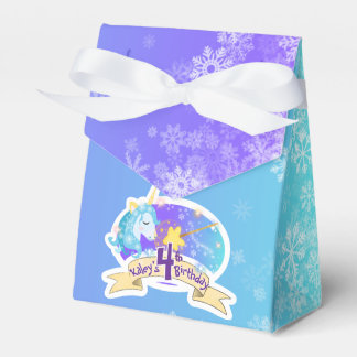 Caixas de Favor de Festa de Aniversário de Unicórn