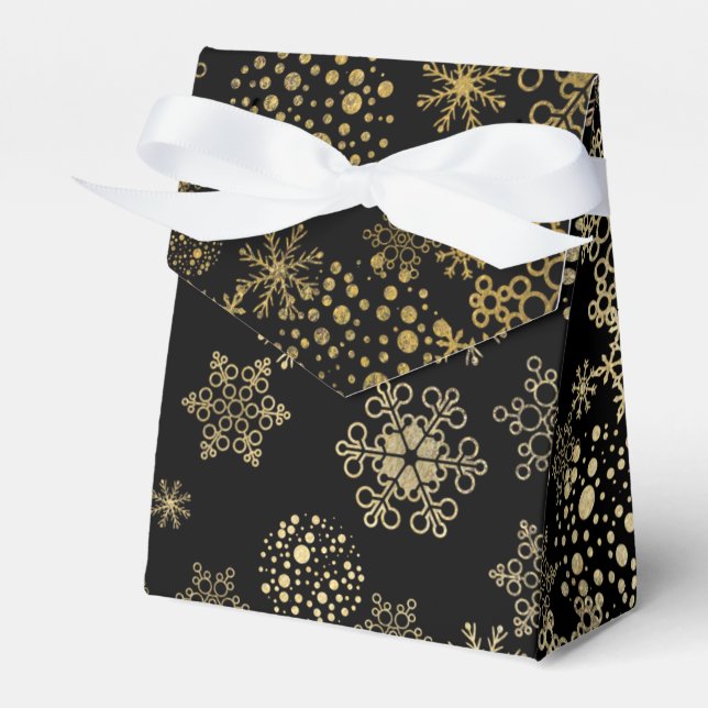 Caixas de Favor de Festa de Natal de Flocos de Nev (Frente)