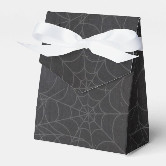 Caixas de Favor de Festa de Teia de Aranha de Giz  (Frente)