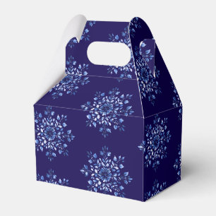 Caixas de Favor de Floco de Neve Azul Marinho
