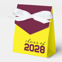 Caixas de Favor de Graduação Amarelo & Borgonha