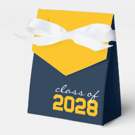 Caixas de Favor de Graduação Azul Marinho e Amarel