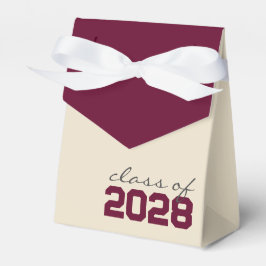 Caixas de Favor de Graduação Burgundy & Creme