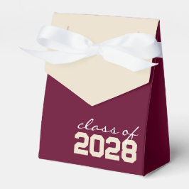 Caixas de Favor de Graduação Burgundy & Creme