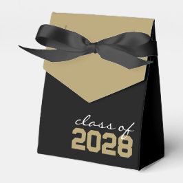 Caixas de Favor de Graduação Preto e Dourado