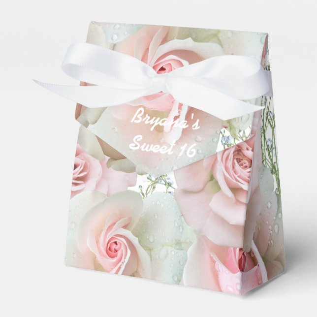 Caixas de Favor de Rosas Cor-de-Rosa & Respiração  (Frente)