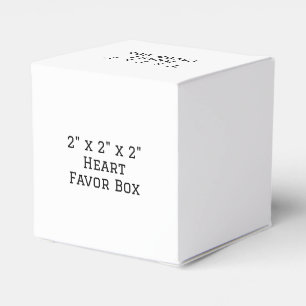 Caixas de Favor em Forma de Coração 2" x 2" x 2" P