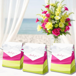 Caixas de Favor em Fuchsia e Verde Limão
