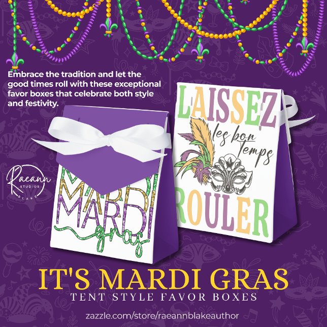 Caixas de Favor no Estilo Tenda do Mardi Gras (Criador carregado)