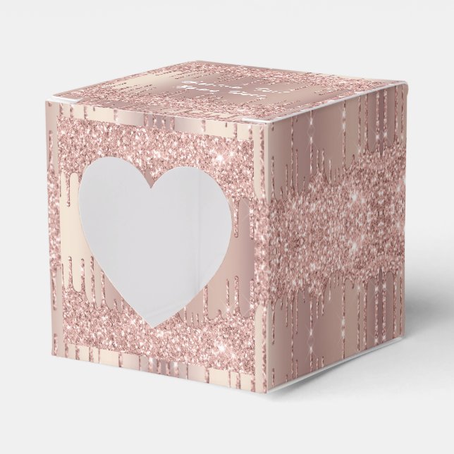 Caixas de Favor ou Presente de Casamento Rosa Dour (Frente)