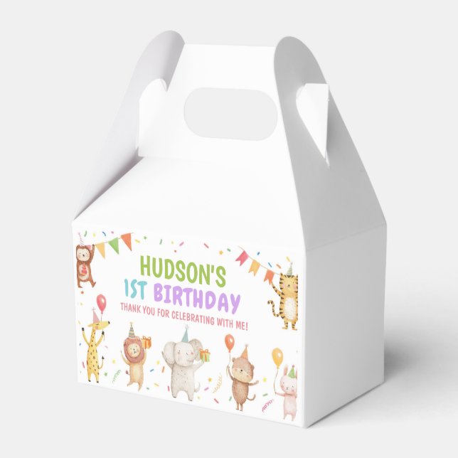 Caixas de Favor para Aniversário de Crianças Feras (Frente)