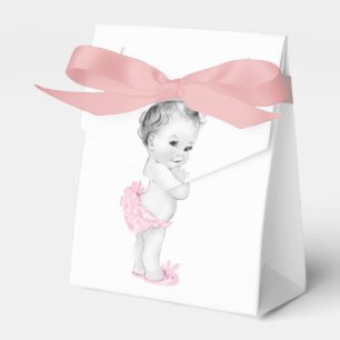 Caixas de Favor para Chá de Bebê Princesa Rosa