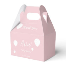 Caixas de Favor para Chá de Bebê Rosa