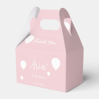 Caixas de Favor para Chá de Bebê Rosa