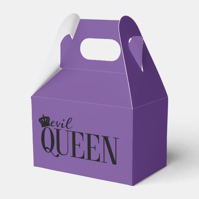 Caixas de Favor para Festa da Princesa Roxa RAINHA (Frente)